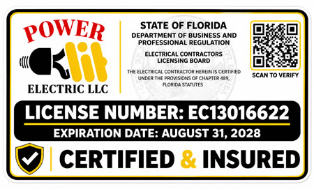 Power Lit Electric License Info